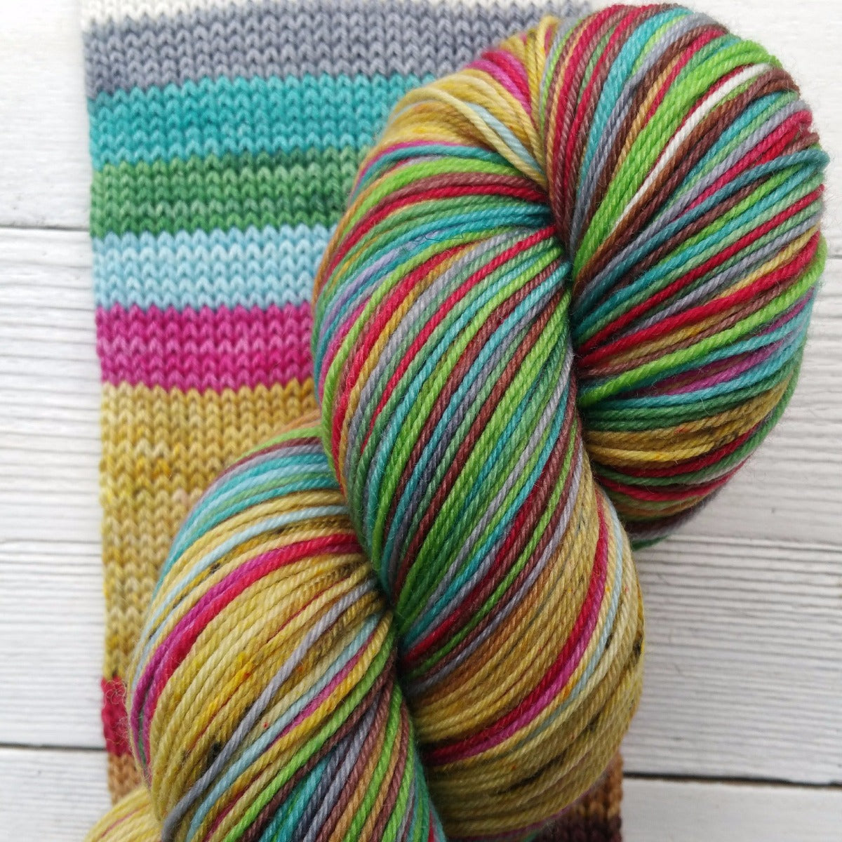 Not a Tame Lion -must match sock - Must Stash self striping sock yarn fun colorful knitting large skein twin matching double