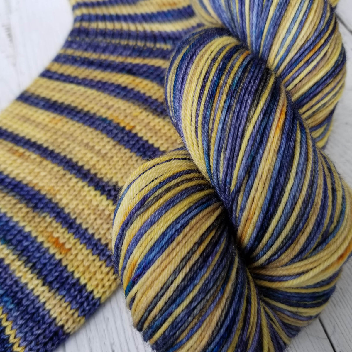 Selene -perfect must match set - Must Stash self striping sock yarn fun colorful knitting large skein twin matching double