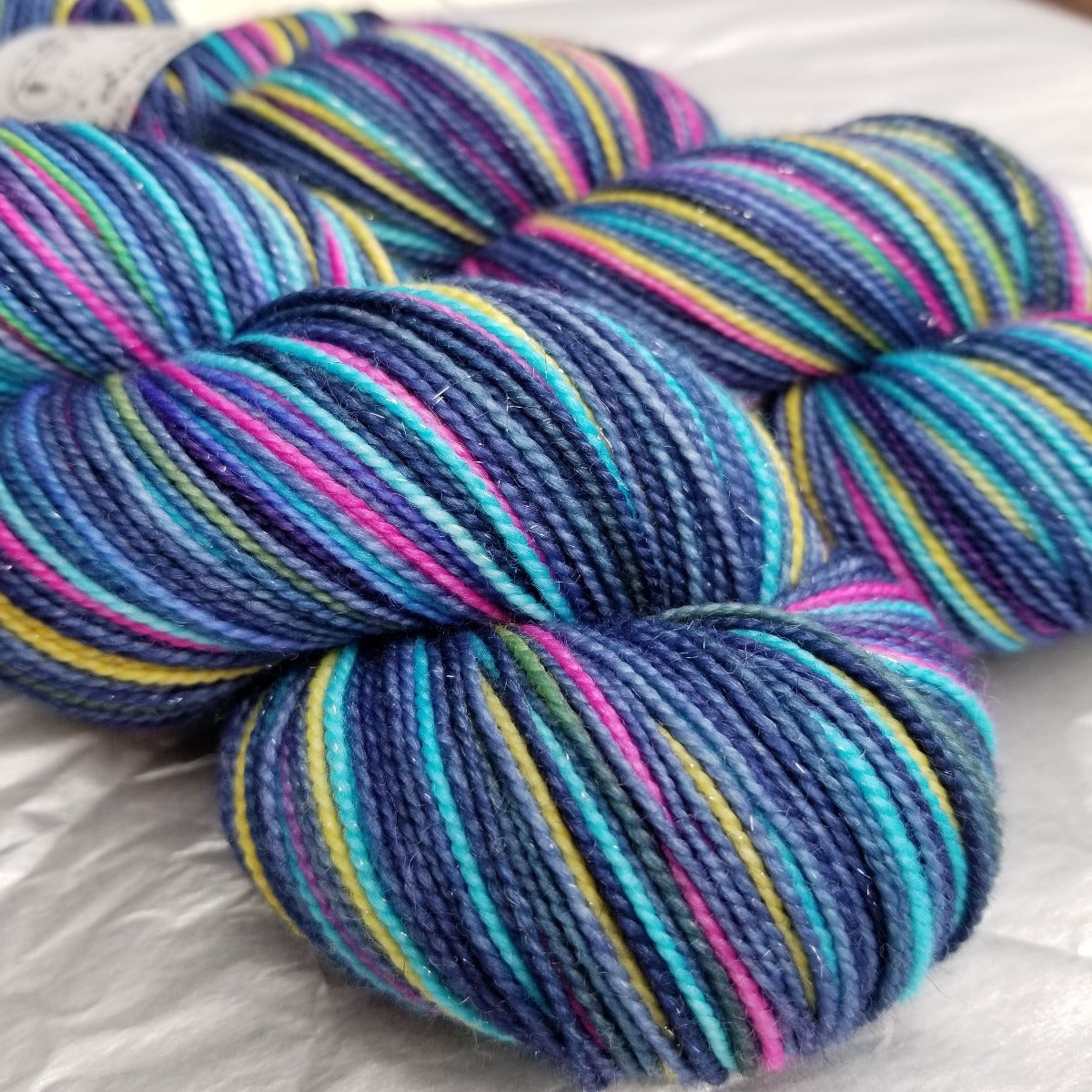 Cassiopeia -Camp KAL 2018 - Must Stash self striping sock yarn fun colorful knitting large skein twin matching double