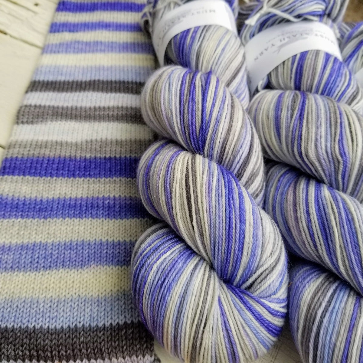 Purple Skein "A Summer Concert Series Colorway" -perfect must match set - Must Stash self striping sock yarn fun colorful knitting large skein twin matching double