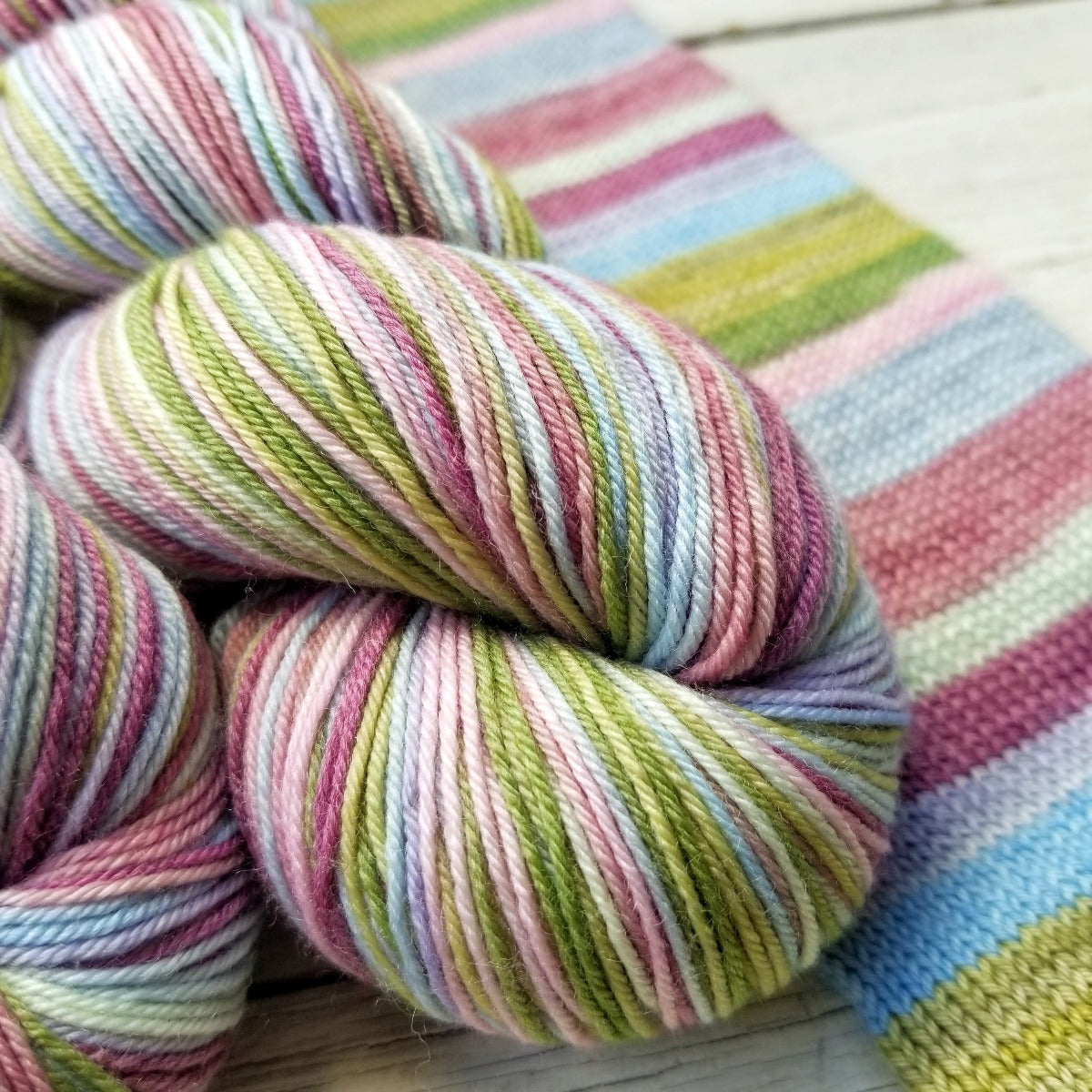 The Knot Hole Tree -perfect must match set - Must Stash self striping sock yarn fun colorful knitting large skein twin matching double