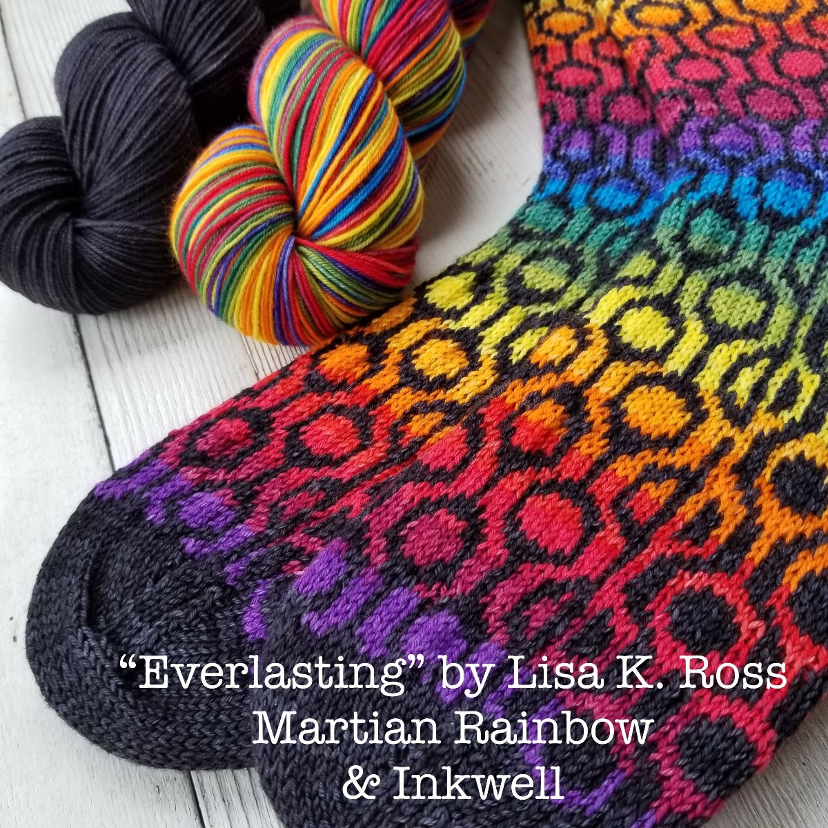 Martian Rainbow -must match set - Must Stash self striping sock yarn fun colorful knitting large skein twin matching double