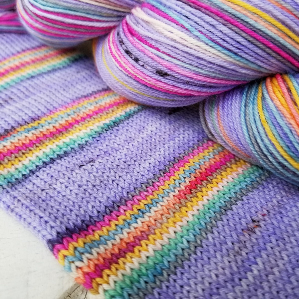 Lavender Apple Blossom -must match set - Must Stash self striping sock yarn fun colorful knitting large skein twin matching double