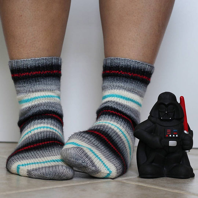 Anakin - Galactic Battle -must match set - Must Stash self striping sock yarn fun colorful knitting large skein twin matching double