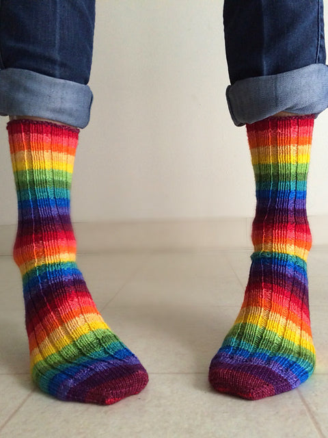 Martian Rainbow -must match set - Must Stash self striping sock yarn fun colorful knitting large skein twin matching double