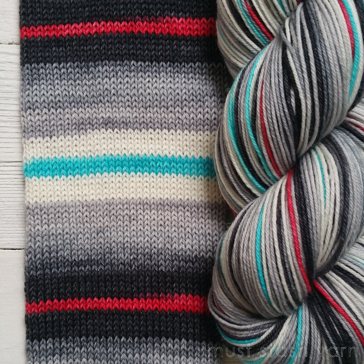 Anakin - Galactic Battle -must match set - Must Stash self striping sock yarn fun colorful knitting large skein twin matching double