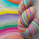Shiny Happy People -must match set - Must Stash self striping sock yarn fun colorful knitting large skein twin matching double