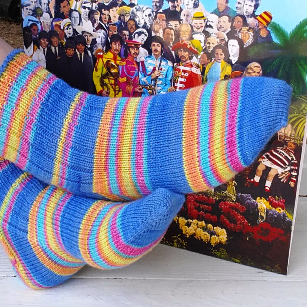 Sgt.'s Score -perfect must match set - Must Stash self striping sock yarn fun colorful knitting large skein twin matching double