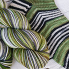 Beetlejuice -must match sock - Must Stash self striping sock yarn fun colorful knitting large skein twin matching double