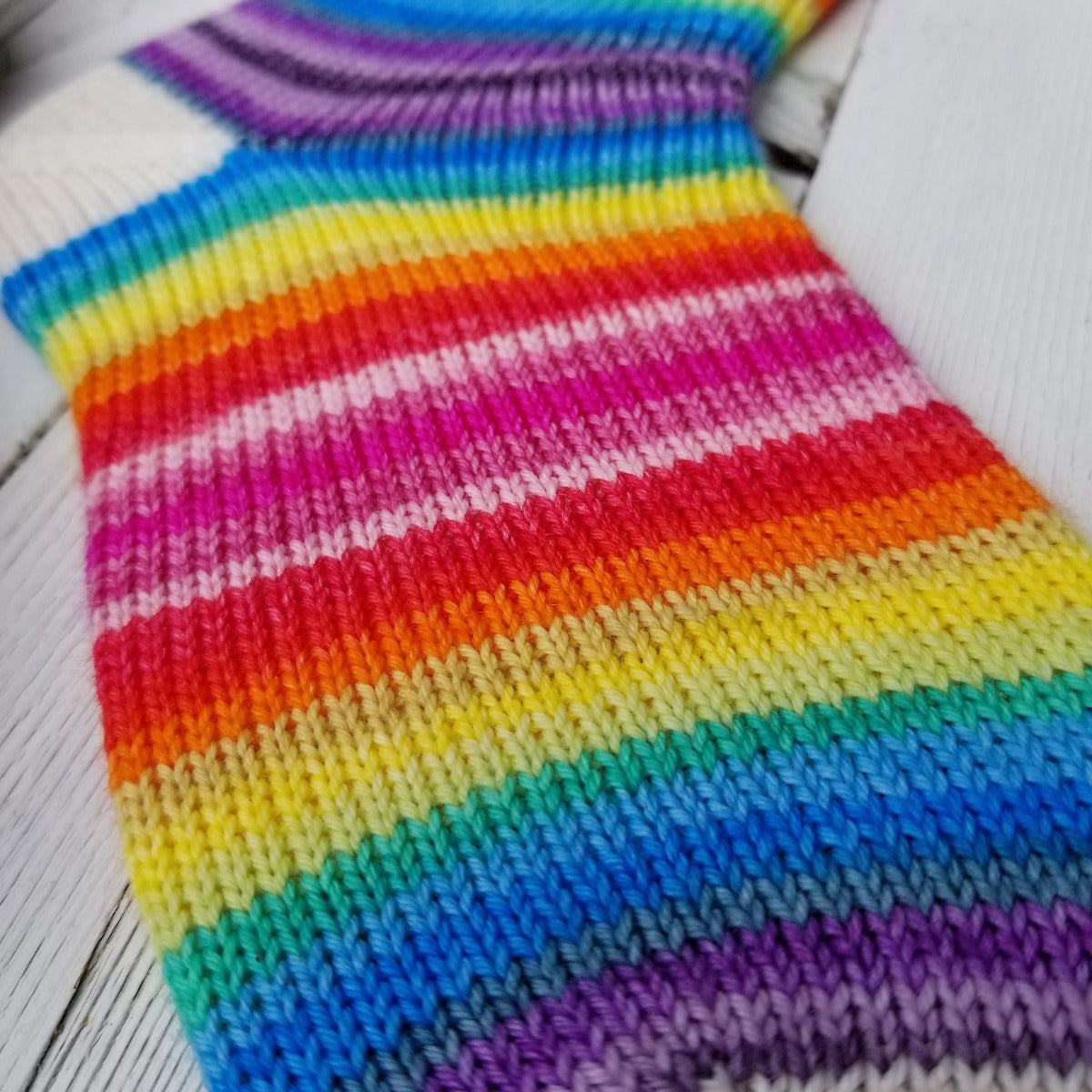 Rainbow Yo-Yo -perfect must match set - Must Stash self striping sock yarn fun colorful knitting large skein twin matching double