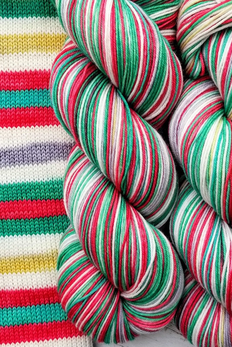 Bumbles Bounce -must match sock - Must Stash self striping sock yarn fun colorful knitting large skein twin matching double