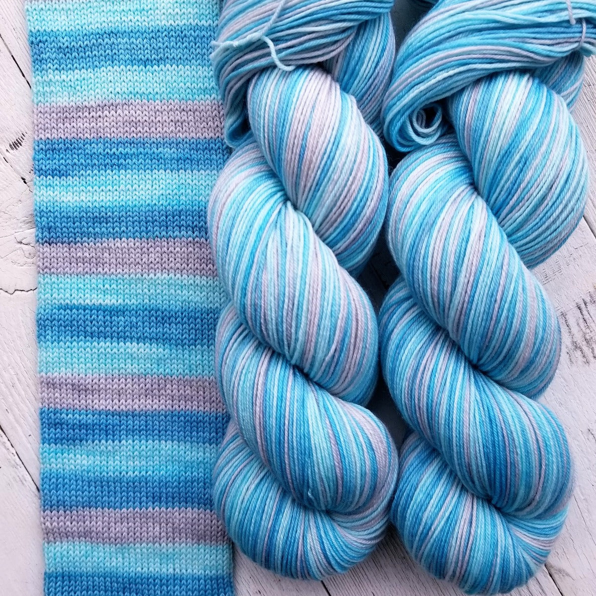 zzz-Wintry Mix -must match sock - Must Stash self striping sock yarn fun colorful knitting large skein twin matching double