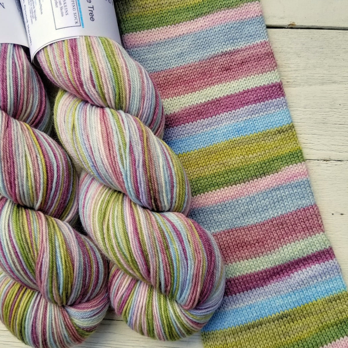 The Knot Hole Tree -perfect must match set - Must Stash self striping sock yarn fun colorful knitting large skein twin matching double