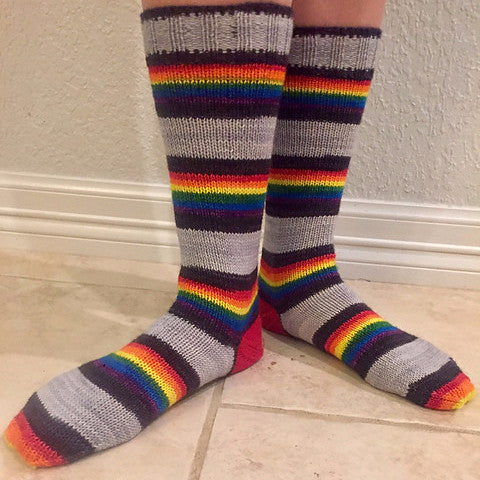 Must Stash Sock Pattern - Must Stash self striping sock yarn fun colorful knitting large skein twin matching double