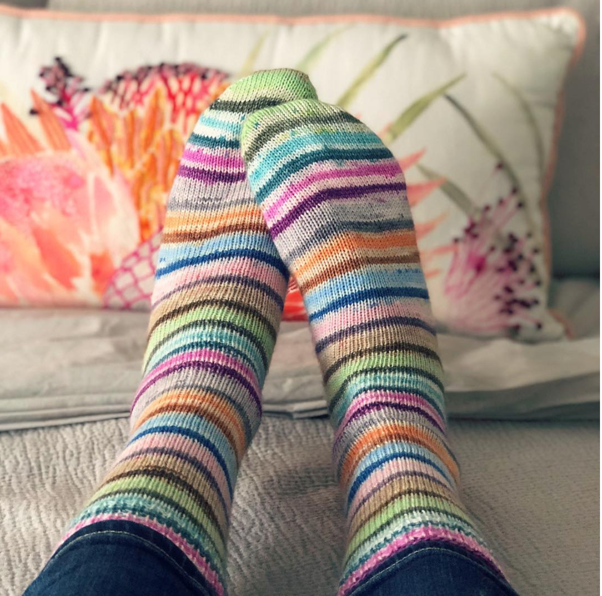 Theory -perfect must match set - Must Stash self striping sock yarn fun colorful knitting large skein twin matching double
