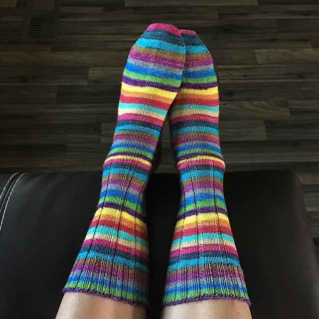 Around the Corner -must match sock - Must Stash self striping sock yarn fun colorful knitting large skein twin matching double