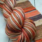 Pumpkin Spice Latte -must match sock - Must Stash self striping sock yarn fun colorful knitting large skein twin matching double