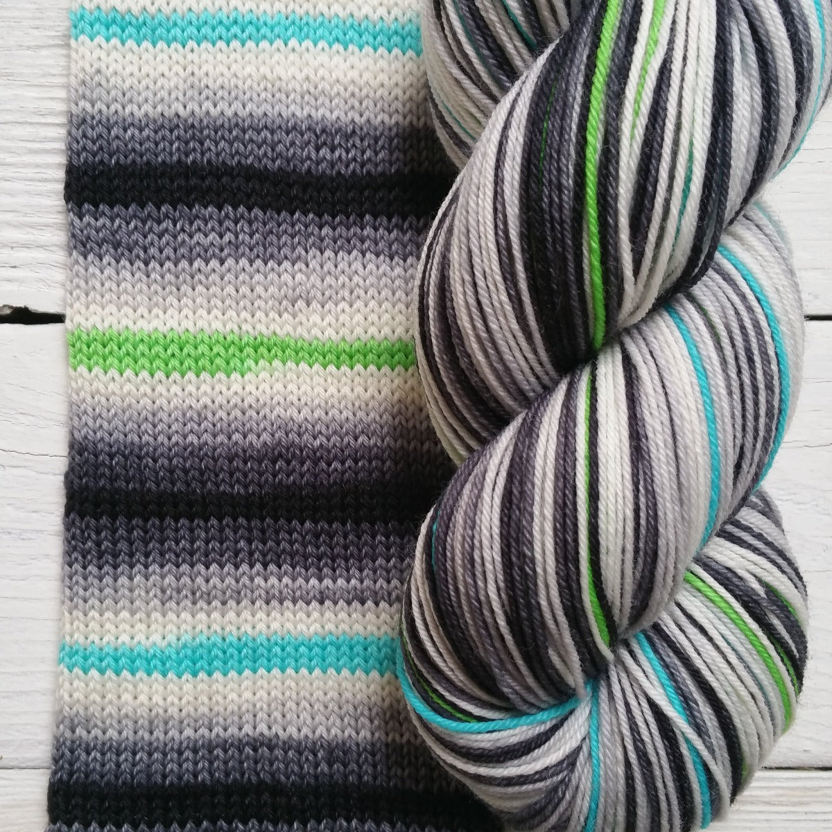 Luke - Galactic Battle -must match set - Must Stash self striping sock yarn fun colorful knitting large skein twin matching double
